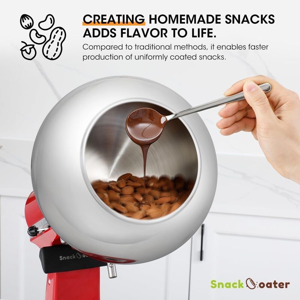 💥New Aieve Snack Coater Compatible with KitchenAid Tilt-Head Stand Mixer - Picture 2 of 8
